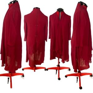 Long sleeves chiffon special occasion wrap.
